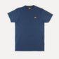 T-shirt essenziale in cotone biologico blu