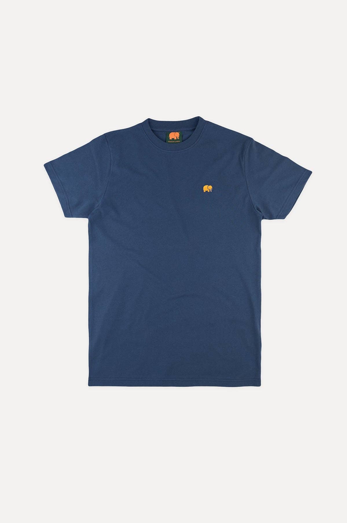 T-shirt essenziale in cotone biologico blu
