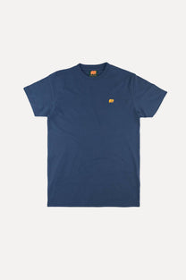 T-shirt essenziale in cotone biologico blu