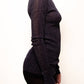 Maglia a coste glitter girocollo
