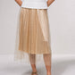 Gonna midi in tulle con paillettes