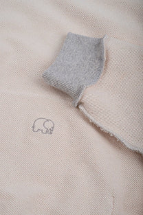 Felpa con cappuccio reversibile in cotone biologico