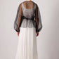 Giacca in organza con lacci