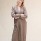 Cardigan lungo aperto in misto cashmere da donna