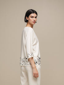Maglia donna morbida con paillettes