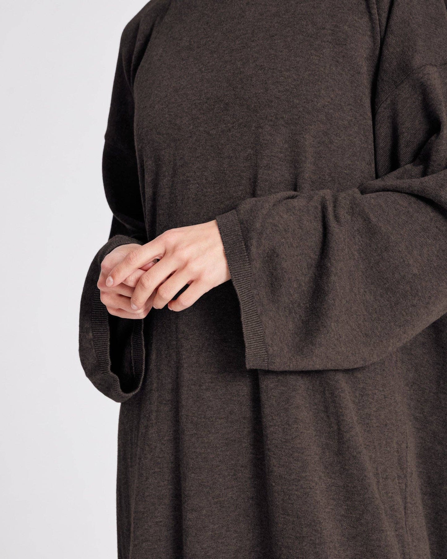 Abito lungo in maglia di cotone biologico Sisse