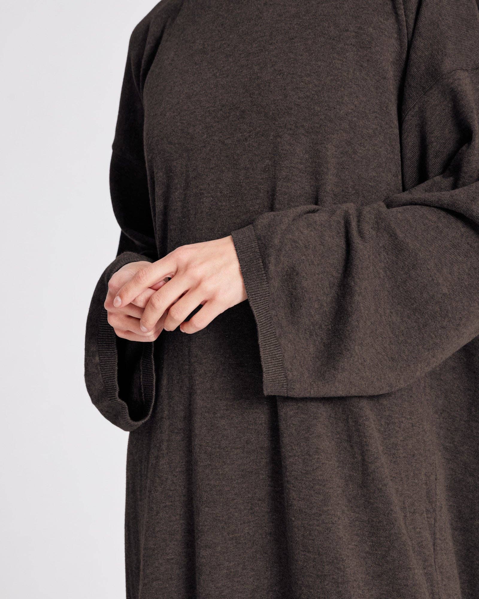 Abito lungo in maglia di cotone biologico Sisse