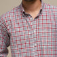 Camicia uomo a quadri in cotone misto