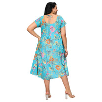 Abito estivo midi floreale in cotone