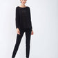 Pantaloni Skinny Neri con Borchie Laterali