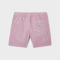 Shorts in velluto di cotone biologico color Parma