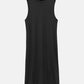 Abito midi nero con dettagli metallici