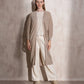 Cardigan lungo metallizzato da donna