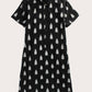 Abito camicia Delia in cotone biologico con fantasia Ikat