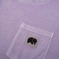 T-shirt donna lavanda tinta a pigmento Garceta