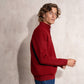 Maglione uomo in maglia con zip al collo