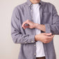 Camicia in flanella Java blu tinta unita