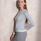 Maglione a maglia girocollo bicolore