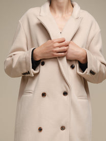 Cappotto lungo doppiopetto da donna