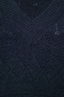 Maglione in maglia strutturata con scollo a V