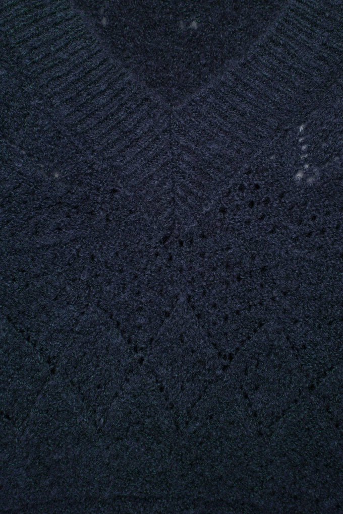 Maglione in maglia strutturata con scollo a V