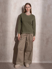 Maglione donna in maglia lurex girocollo