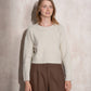 Maglia girocollo cropped in maglia morbida