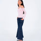 Top Metropolis con scollo off-shoulder e maniche lunghe