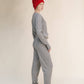Tuta in misto cashmere con scollo a V