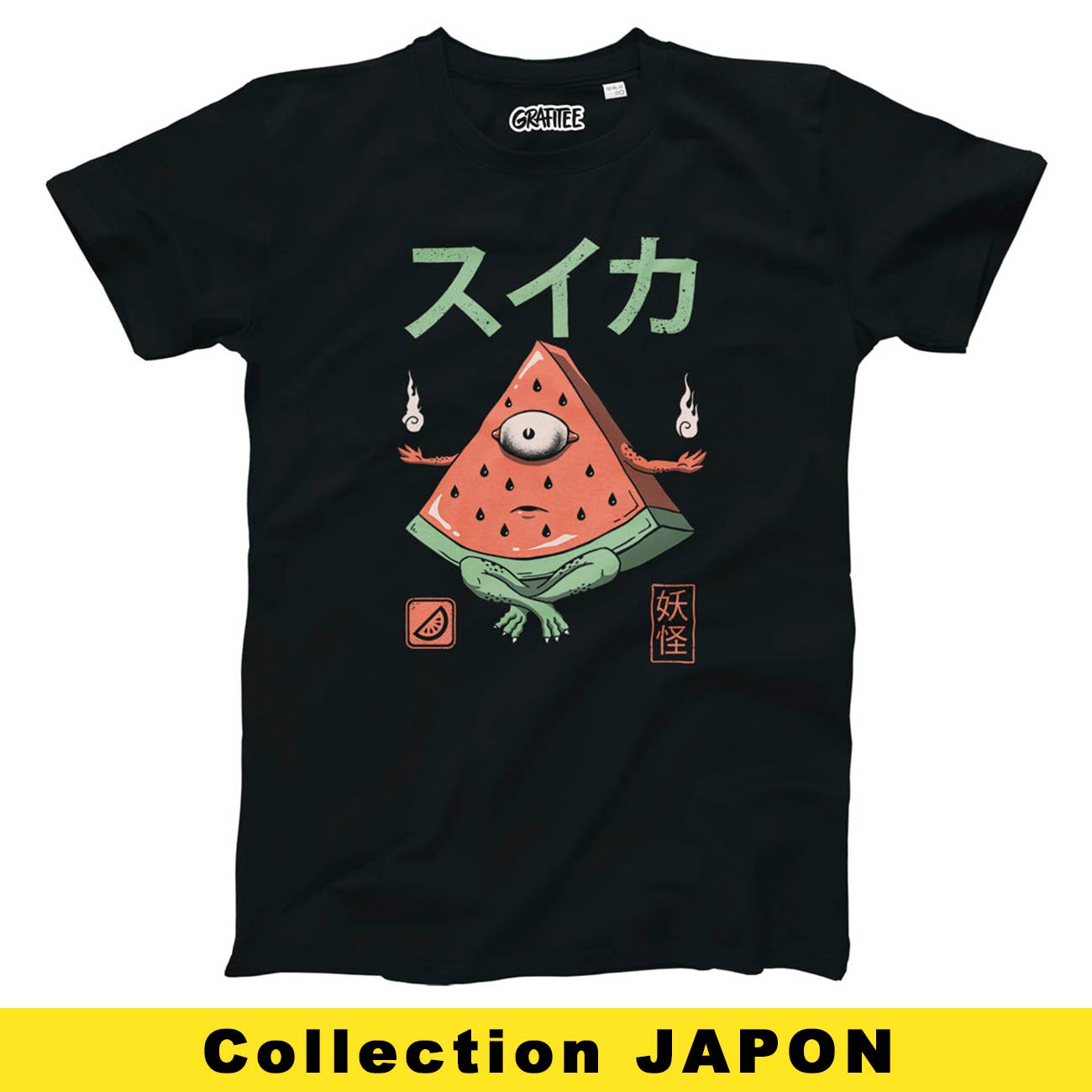 T-shirt Yokai Anguria – Maglia Illustrata in Arte Giapponese