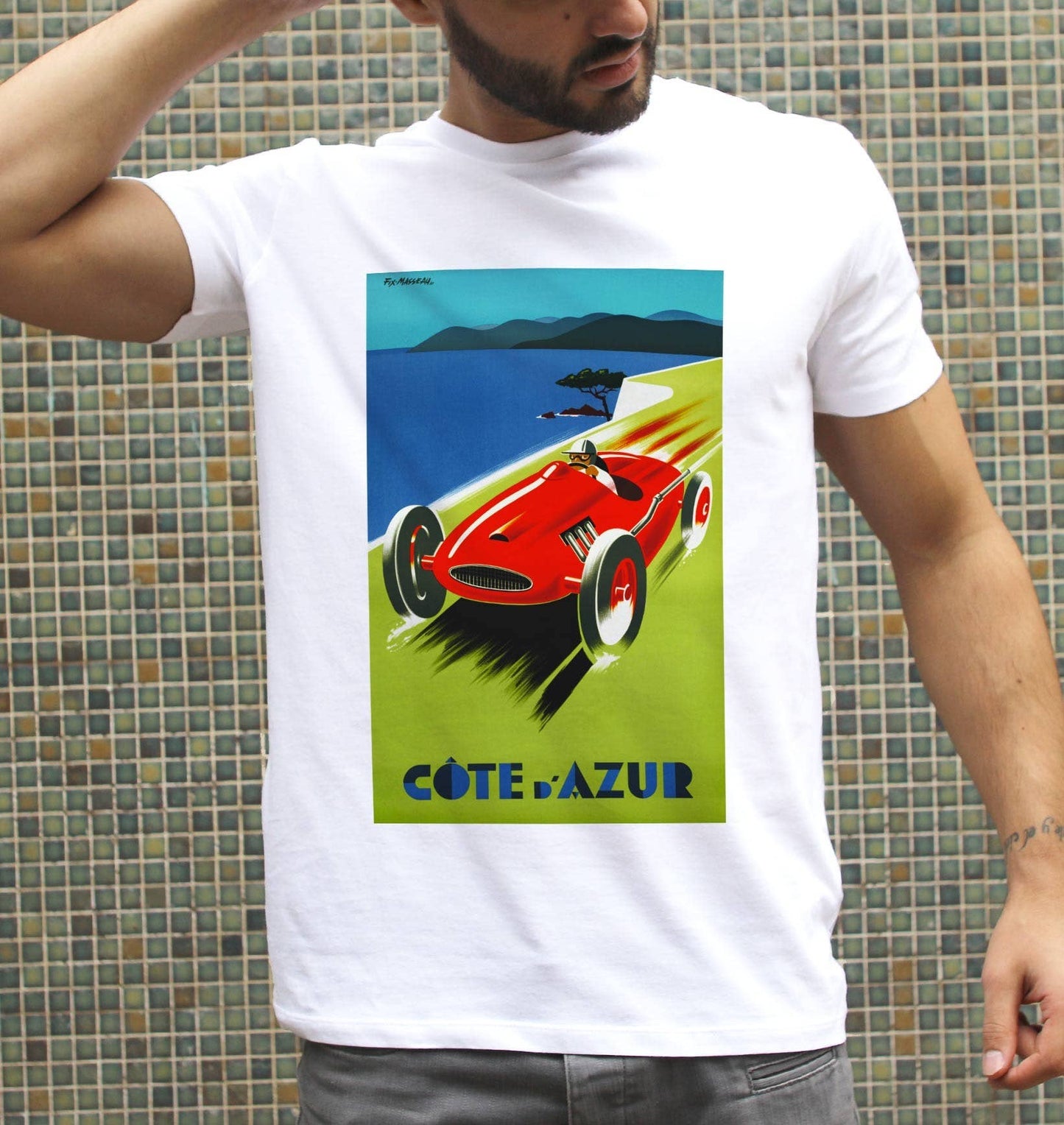 T-shirt Côte d’Azur Masseau in cotone biologico