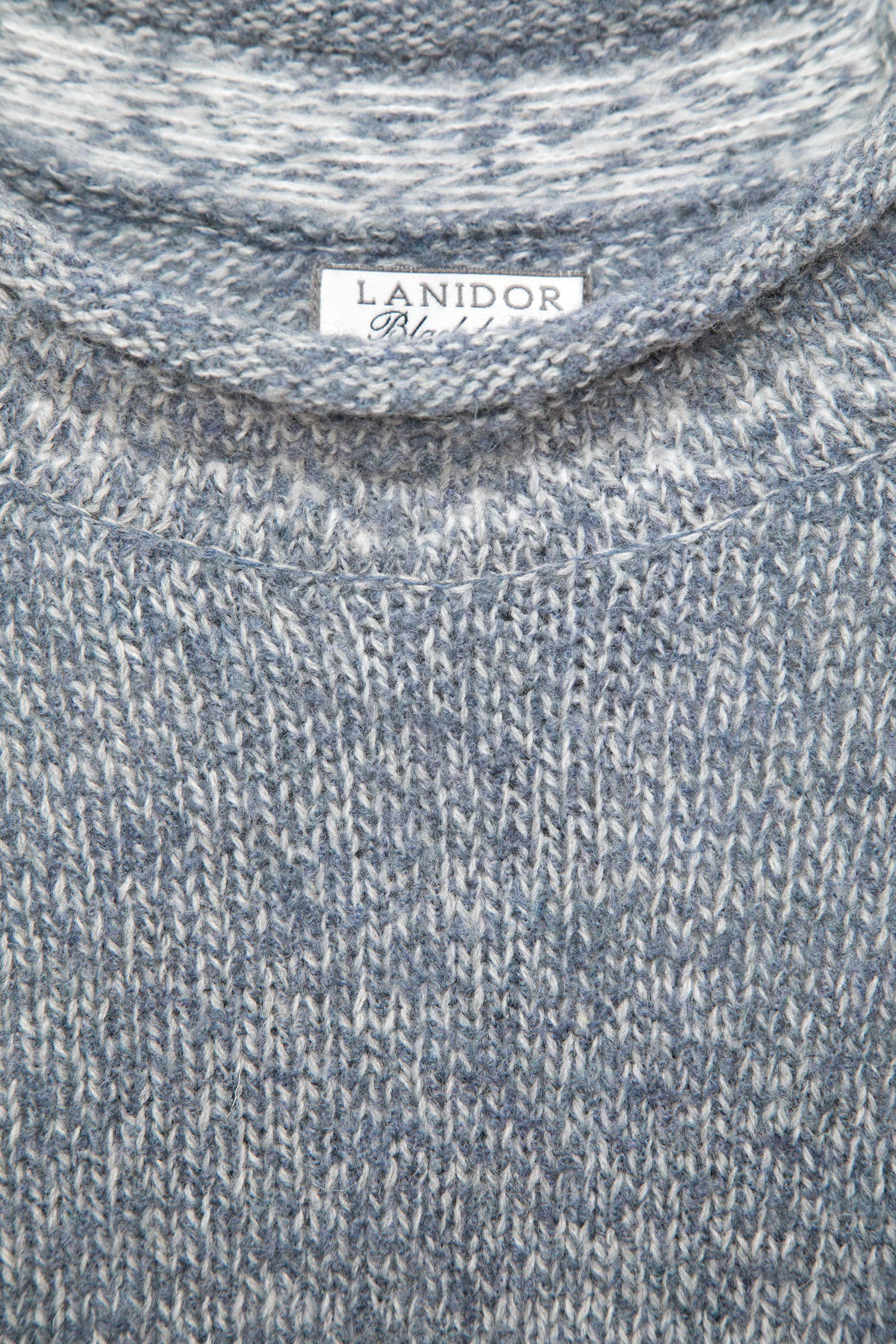 Maglione jacquard in maglia con girocollo