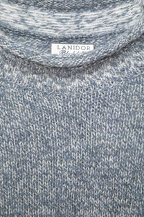Maglione jacquard in maglia con girocollo