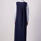 Abito lungo smanicato con zip