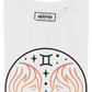 T-shirt bianca Gemini con stampa segno zodiacale