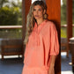 Blusa a righe con volant