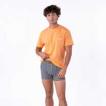 Boxer in cotone biologico a quadri stile retrò