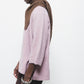 Cardigan in maglia rasata con maniche 3/4