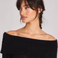 Top Asha nero in lana