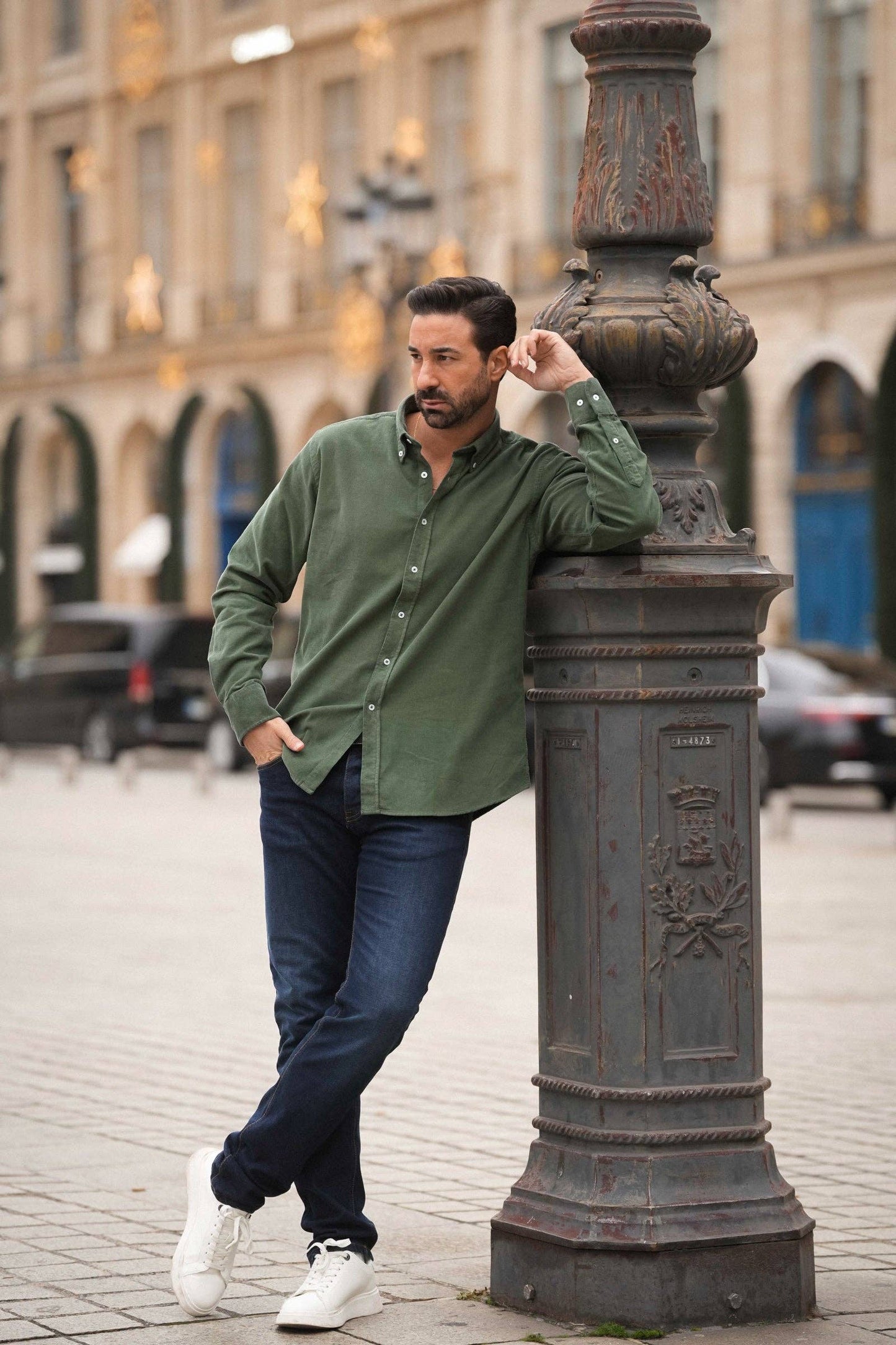 Camicia in bombazine di cotone