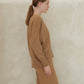 Maxi maglia con scollo a V in misto cashmere