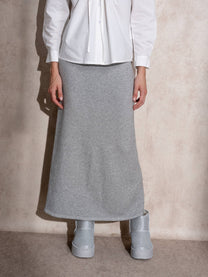 Gonna lunga in maglia con spacco