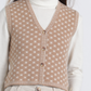 Gilet in maglia jacquard con bottoni