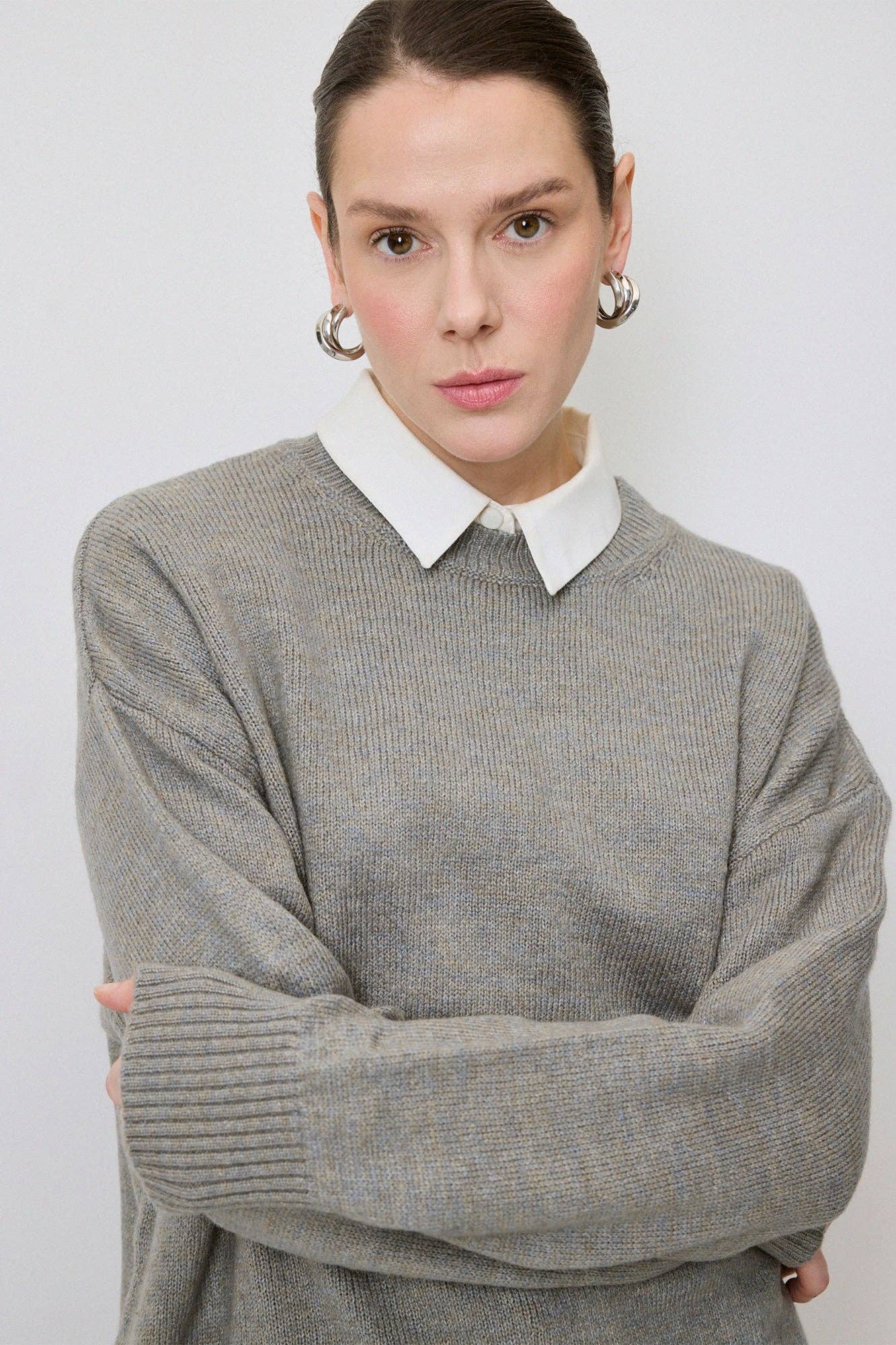Maglione oversize tinta unita