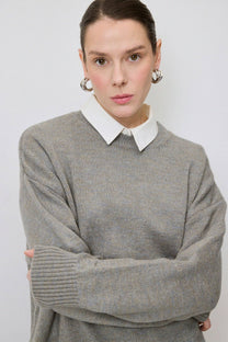Maglione oversize tinta unita