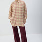 Camicia a quadri oversize in viscosa