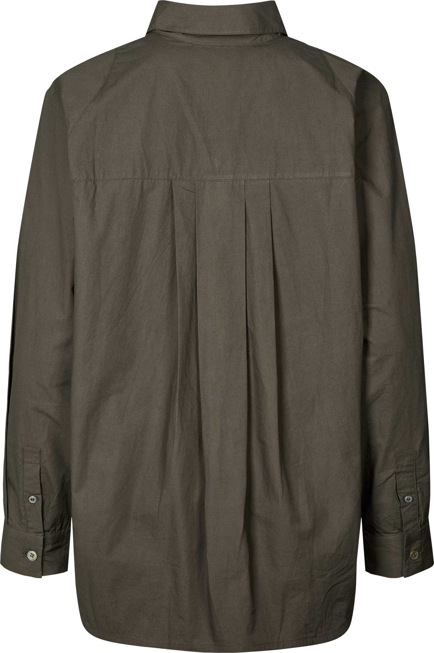 Camicia lunga in popeline con manica raglan