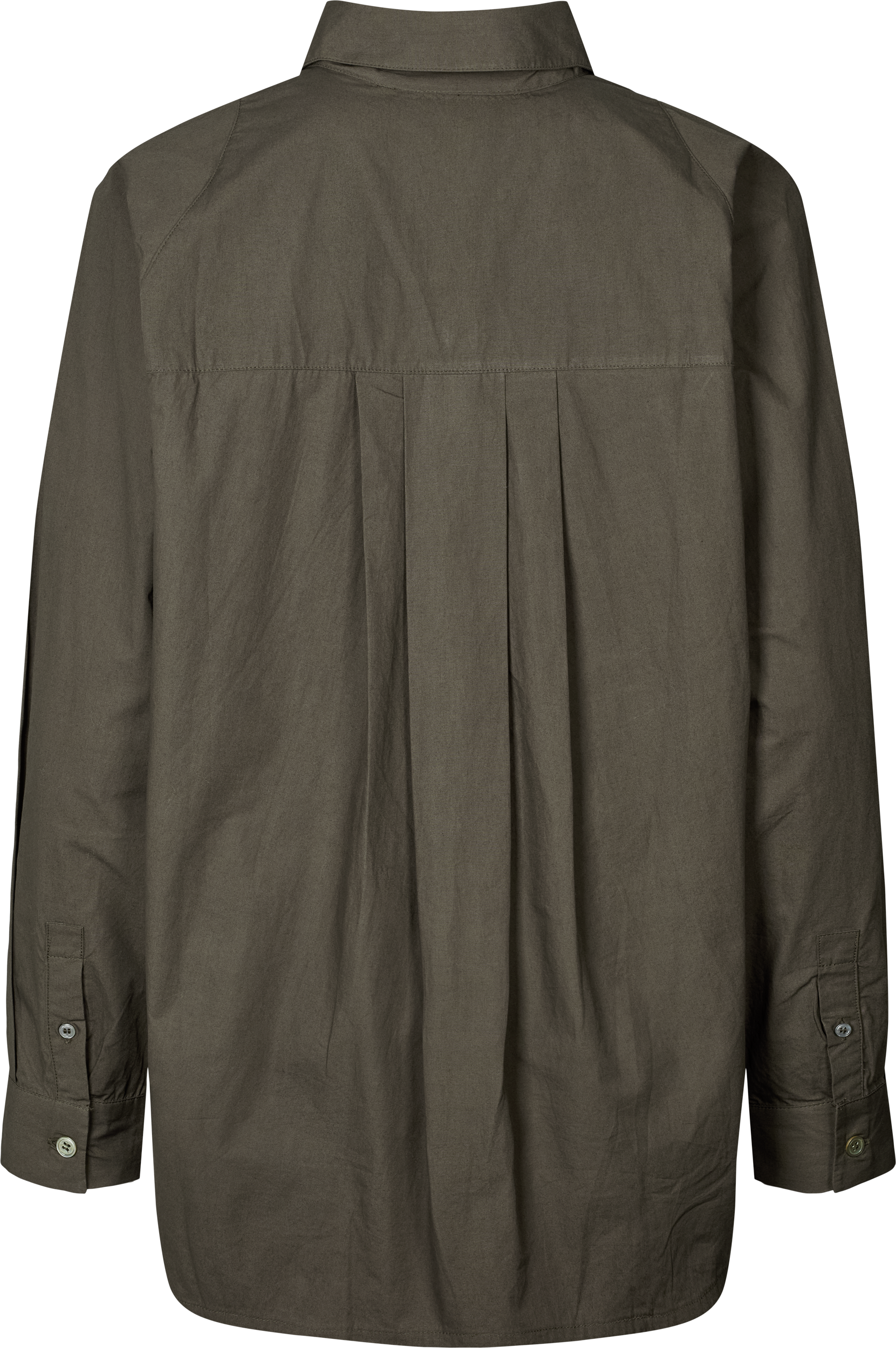 Camicia lunga in popeline con manica raglan