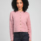 Cardigan Letiana rosa in maglia calda