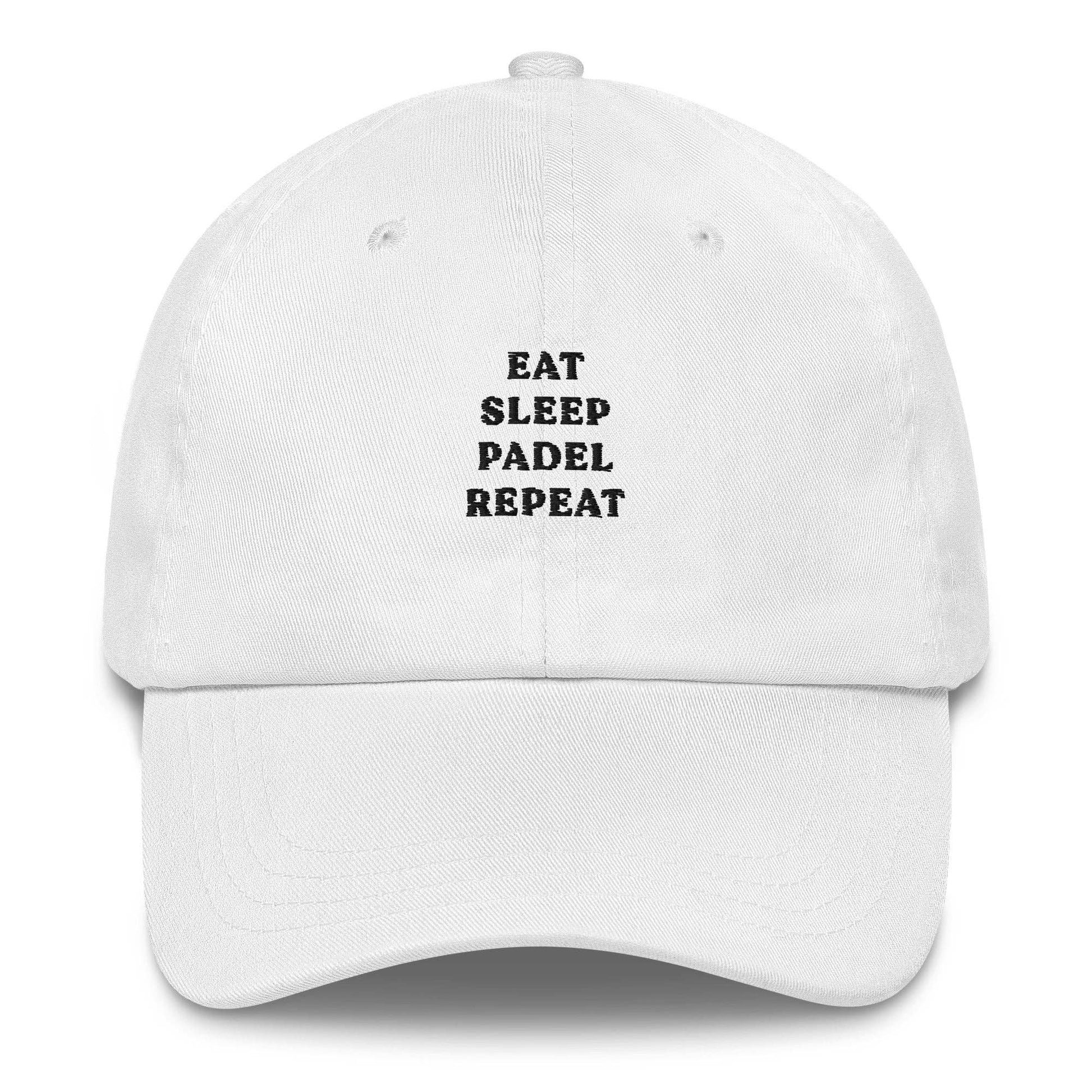 Cappellino da baseball ricamato “Eat Sleep Padel Repeat”